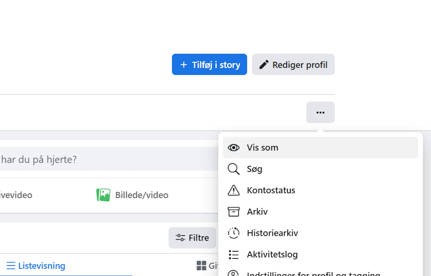 Vis som: Facebook-funktionen Vis Som gør det muligt at se din Facebook-profil, som en vildt fremmed ville se den.